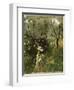 Gathering Flowers at Twilight-John Singer Sargent-Framed Giclee Print