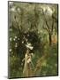 Gathering Flowers at Twilight-John Singer Sargent-Mounted Giclee Print