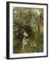 Gathering Flowers at Twilight-John Singer Sargent-Framed Giclee Print