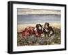 Gathering Flowers by the Seashore, 1919-Edward Atkinson Hornel-Framed Giclee Print