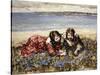 Gathering Flowers by the Seashore, 1919-Edward Atkinson Hornel-Stretched Canvas