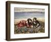 Gathering Flowers by the Seashore, 1919-Edward Atkinson Hornel-Framed Giclee Print