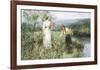 Gathering Flowers-Henry John Yeend King-Framed Art Print