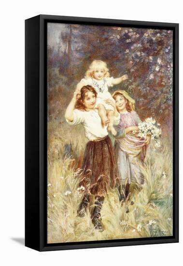 Gathering Flowers-Frederick Morgan-Framed Stretched Canvas