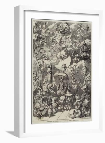 Gathering for the Pantomime, a Dream of Chancifancia-Alfred Crowquill-Framed Giclee Print
