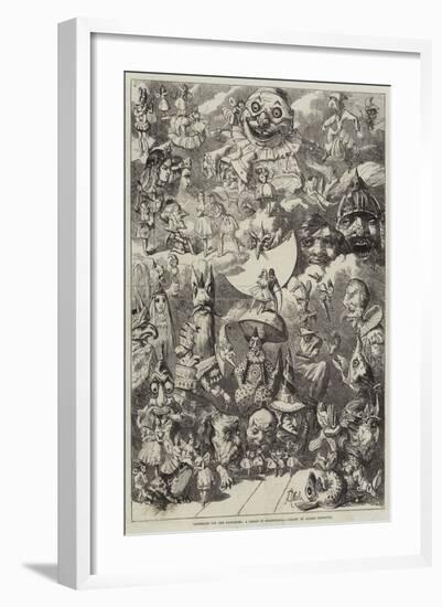 Gathering for the Pantomime, a Dream of Chancifancia-Alfred Crowquill-Framed Giclee Print