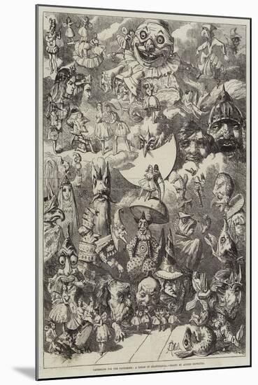 Gathering for the Pantomime, a Dream of Chancifancia-Alfred Crowquill-Mounted Giclee Print