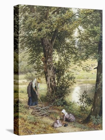 Gathering Fuel-Myles Birket Foster-Stretched Canvas