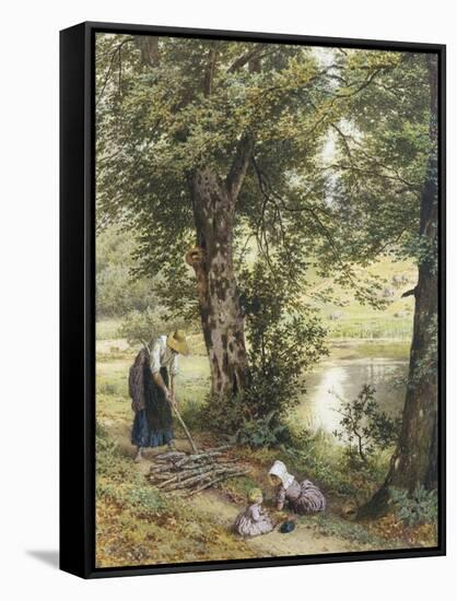 Gathering Fuel-Myles Birket Foster-Framed Stretched Canvas