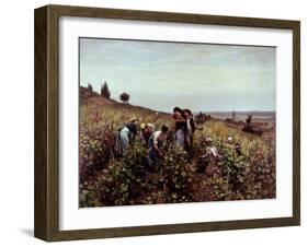 Gathering Grapes-Daniel Ridgway Knight-Framed Giclee Print