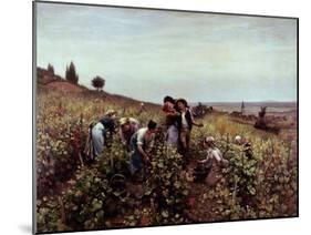 Gathering Grapes-Daniel Ridgway Knight-Mounted Giclee Print