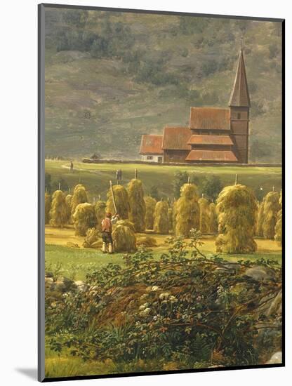 Gathering Hay-Johan Christian Clausen Dahl-Mounted Giclee Print