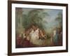 Gathering in a Park (Oil on Canvas)-Jean-Baptiste Joseph Pater-Framed Giclee Print