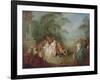 Gathering in a Park (Oil on Canvas)-Jean-Baptiste Joseph Pater-Framed Giclee Print