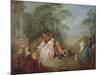 Gathering in a Park (Oil on Canvas)-Jean-Baptiste Joseph Pater-Mounted Giclee Print