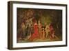 Gathering in a Park (Oil on Canvas)-Adolphe Joseph Thomas Monticelli-Framed Giclee Print