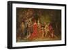 Gathering in a Park (Oil on Canvas)-Adolphe Joseph Thomas Monticelli-Framed Giclee Print