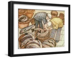 Gathering in the Fish-Gillian Lawson-Framed Giclee Print
