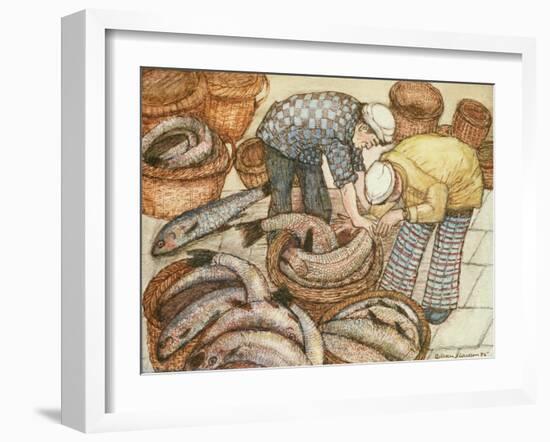 Gathering in the Fish-Gillian Lawson-Framed Giclee Print