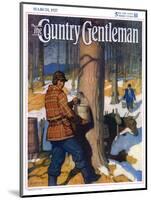 "Gathering Maple Syrup," Country Gentleman Cover, March 1, 1927-Newell Convers Wyeth-Mounted Giclee Print