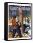 "Gathering Maple Syrup," Country Gentleman Cover, March 1, 1927-Newell Convers Wyeth-Framed Stretched Canvas