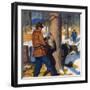 "Gathering Maple Syrup,"March 1, 1927-Newell Convers Wyeth-Framed Giclee Print