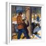 "Gathering Maple Syrup,"March 1, 1927-Newell Convers Wyeth-Framed Giclee Print