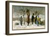 Gathering Mistletoe (Colour Litho)-English-Framed Giclee Print