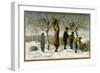 Gathering Mistletoe (Colour Litho)-English-Framed Giclee Print