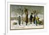 Gathering Mistletoe (Colour Litho)-English-Framed Giclee Print