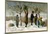 Gathering Mistletoe (Colour Litho)-English-Mounted Giclee Print