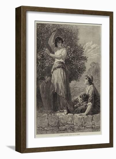 Gathering Mulberry Leaves-Francis William Topham-Framed Giclee Print