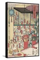 Gathering of Gods at the Great Shrine at Izumo-Utagawa Sadahide-Framed Stretched Canvas