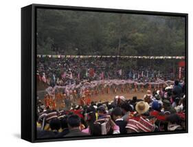 Gathering of Minority Groups from Yunnan for Torch Festival, Yuannan, China-Doug Traverso-Framed Stretched Canvas