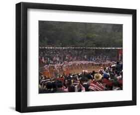 Gathering of Minority Groups from Yunnan for Torch Festival, Yuannan, China-Doug Traverso-Framed Photographic Print