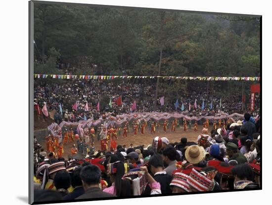 Gathering of Minority Groups from Yunnan for Torch Festival, Yuannan, China-Doug Traverso-Mounted Photographic Print