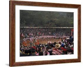 Gathering of Minority Groups from Yunnan for Torch Festival, Yuannan, China-Doug Traverso-Framed Photographic Print