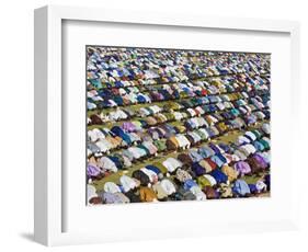 Gathering of Muslim Men Pray to Allah, End of Muslim Holy Month of Ramadan, Mali-Nigel Pavitt-Framed Photographic Print