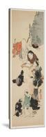 Gathering of O Tsu-E Characters-Shibata Zeshin-Stretched Canvas