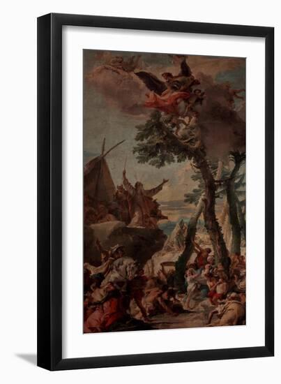 Gathering of the Manna-Giambattista Tiepolo-Framed Giclee Print