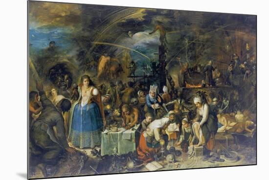 Gathering of Witches, 1607-Frans Francken the Younger-Mounted Premium Giclee Print
