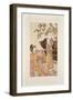 Gathering Persimmons (Colour Woodblock Print)-Kitagawa Utamaro-Framed Giclee Print