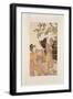 Gathering Persimmons (Colour Woodblock Print)-Kitagawa Utamaro-Framed Giclee Print