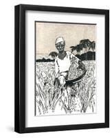 'Gathering Pineapples', 1912-Charles Robinson-Framed Giclee Print