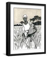 'Gathering Pineapples', 1912-Charles Robinson-Framed Giclee Print