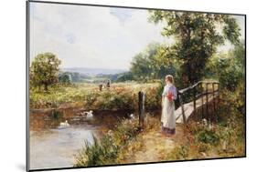 Gathering Poppies Near Winchester, England-Ernest Walbourn-Mounted Giclee Print