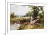 Gathering Poppies Near Winchester, England-Ernest Walbourn-Framed Giclee Print