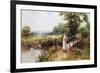 Gathering Poppies Near Winchester, England-Ernest Walbourn-Framed Giclee Print