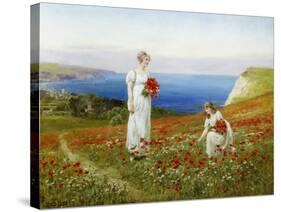 Gathering Poppies-Henry John Yeend King-Stretched Canvas