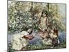 Gathering Primroses, 1919-Edward Atkinson Hornel-Mounted Giclee Print